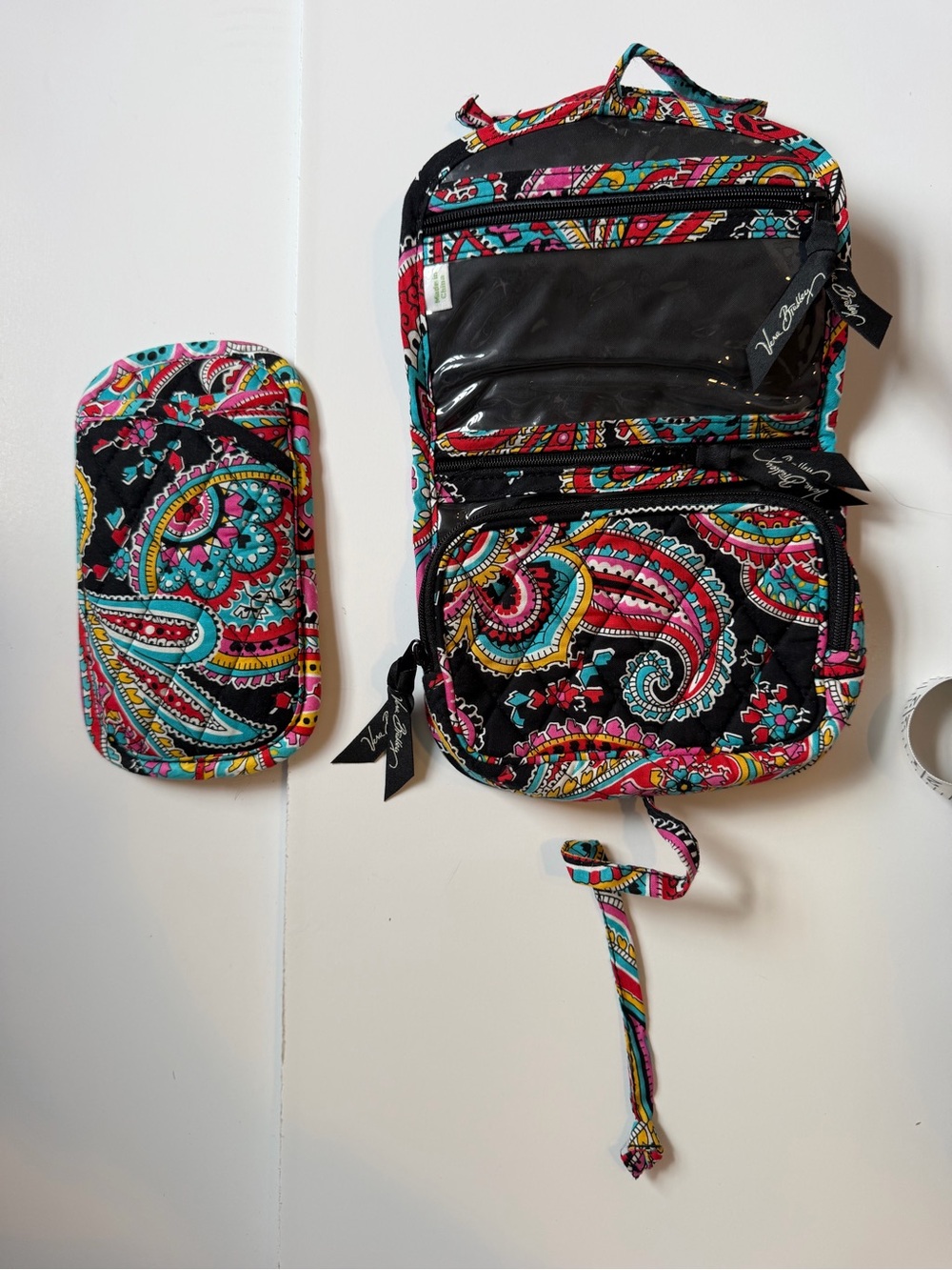 Vera Bradley Black Paisley Travel Organizer